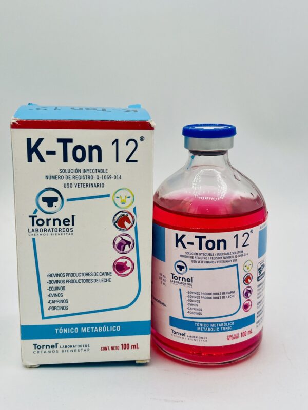 K-ton 12 , K-ton 12 100ml, K-ton 12 100ml injection, K-TON 12 100ml by tornel, Protectors & Recovery, vitamins & multivitamins, anemia, energy, infertility, k-ton, postpartum, stress, strychnine, tornel, tornel products, pangamine 250, K ton 12 100ml by tornel how to use, k-ton 12 para gallos , k-ton 12 para que sirve, K-ton for animal use,