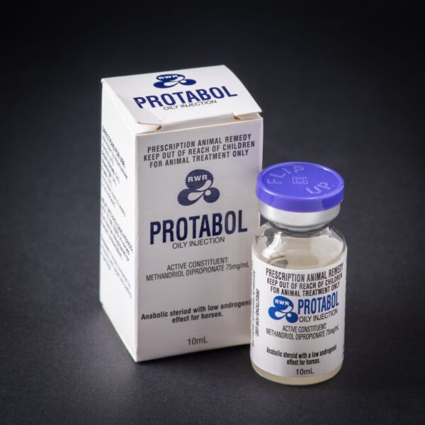 Protabol 10ml, Protabol, Protabol injection, Protabol 10ml injection for horses, Methandriol Dipropionate, horse performance enhancement, veterinary steroids, horse muscle growth, equine medication, anabolic steroids for horses.