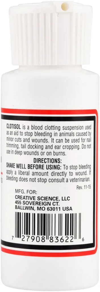 Clotisol Blood Clotting Suspension for Animals, Clotisol