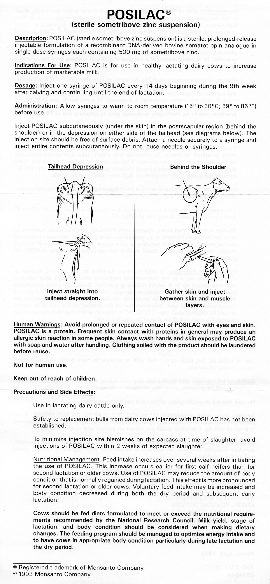 Posilac 500mg, Posilac sterile sometribove Zinc suspension, sometribove Zinc, Posilac, Posilac 500mg, Posilac sterile sometribove Zinc suspension, sometribove Zinc, Posilac,